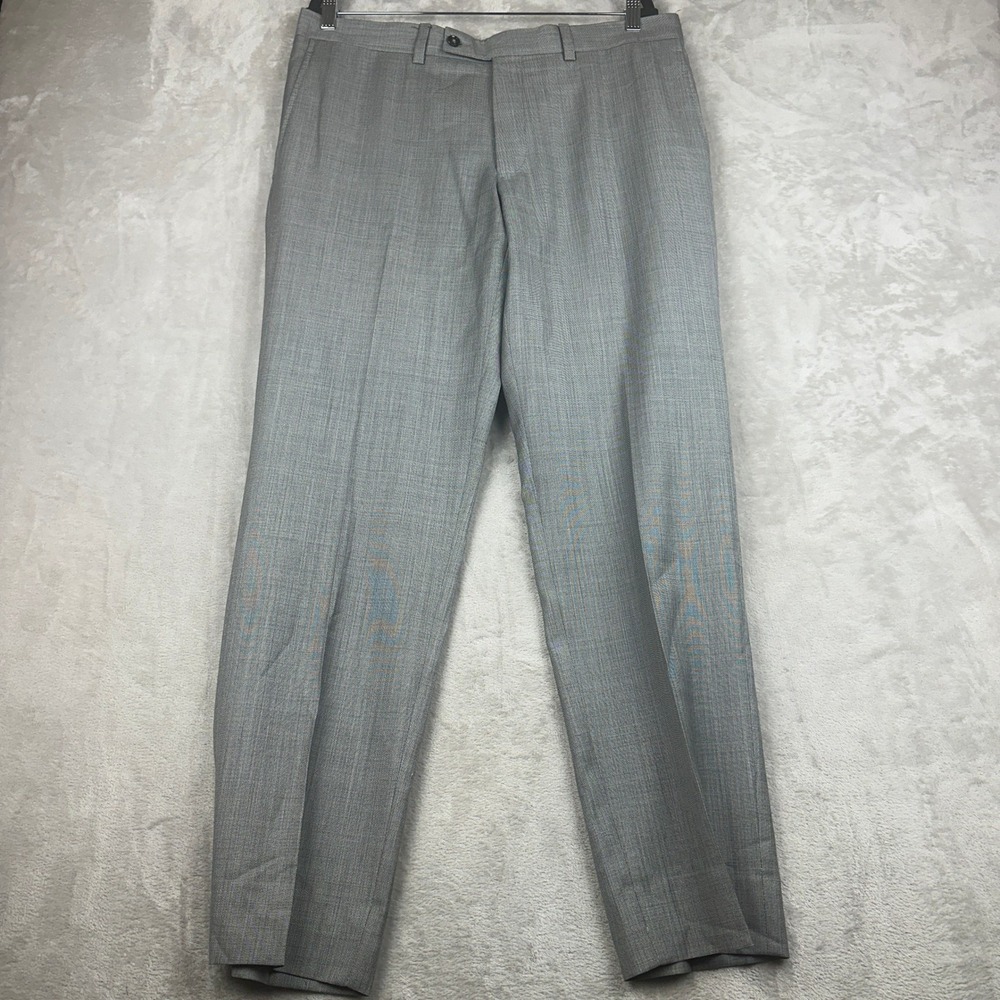 Ted Baker Jefferson Pant Men's Size 36‎ R Gray 100% Wool Dress Pants 36x30